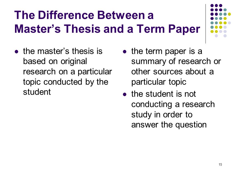 Difference Between Research and Thesis Paper